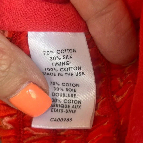 Nanette Lepore Orange Floral Cold Shoulder Sleeveless Corset Tank Top Size 10 - Picture 2 of 9